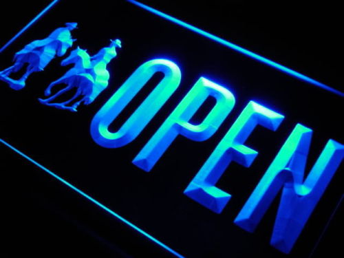 OPEN Cowboys Bar LED Neon Sign